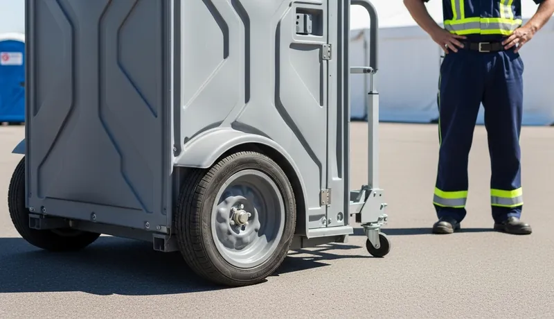 Hurricane tie-down for porta potty